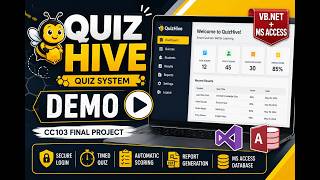 QuizHive: Quiz System Demo | CC103 Final Project (VB.NET + MS Access)