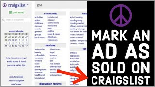 How to Mark an Ad as Sold on Craigslist Account? 2024
