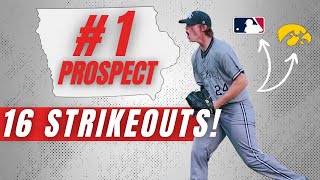 MLB Prospect/Iowa Commit Strikes out 16 in Front of Scouts! - Joey Oakie Full Start Highlights