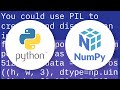 How do I convert a numpy array to (and display) an image?