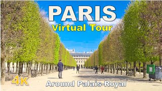 Paris walking tour - Around Palais Royal - Spring 2021[4K]