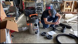 Rigid 16 gal Stainless Steel Shop Vac - Review and Unboxing