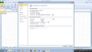 Microsoft Office Excel 2010 Customizing the environment using excel options