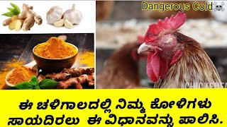 ಈ ಸಮಯದಲ್ಲಿ ಕೋಳಿಗಳು ಅತಿ ಹೆಚ್ಚಾಗಿ ಸಾಯುತ್ತದೆ. Treat chickens Naturally. #Cold in Chicken.