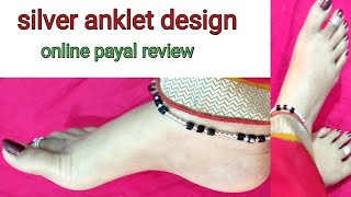 silver Payal design amazon payal festival black beads anklet 🌹fancy anklet design 59 @Aashiyanatips