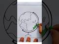 How to Draw a Globe Step by Step Easy I Globe Drawing | World Map Drawing | How to Draw World Map