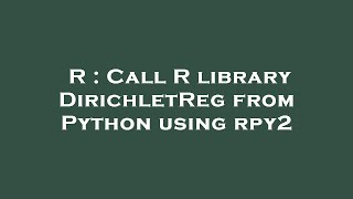 R : Call R library DirichletReg from Python using rpy2