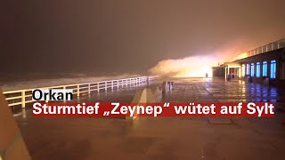 Orkan: Sturmtief Zeynep wütet auf Sylt