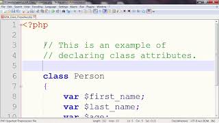 PHP OOP 320 Class Attributes