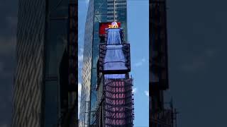 New York Times Square - 350 foot digital waterfall Samsung giant display