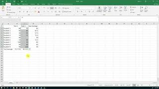 Excel Refresher the gradebook example - 1 Working with formulas and functions