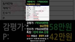 분양신청완료, 매물번호: 250212C01  매매가: 1억6000만원,  감평가: 1억5058만원, P: 942만원  인수가: 1억4200, 특징: 1단지99A신청  #부동산