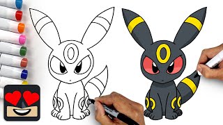 How To Draw Pokemon | Umbreon