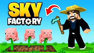 I MADE A POOP FARM IN SKY FACTORY (Minecraft)