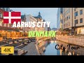 Aarhus City - Denmark 🇩🇰 | From Train Station to City Center (4K)