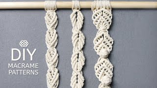 3 LEAF CHAIN PATTERNS FOR YOUR MACRAME PROJECTS