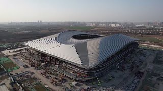 西安国际专业足球场 China's new football stadium Xi'An international football stadium