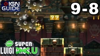 New Super Luigi U 3 Star Coin Walkthrough - Superstar Road 8: Impossible Pendulums