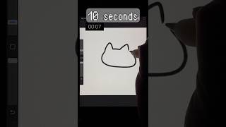 ニャンコ先生を10秒と1分で描いてみたかった Drawing Nyanko-sensei in 10 second,1 minute #夏目友人帳 #イラスト #shorts