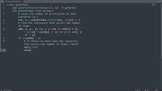 Leetcode 267. Palindrome Permutation II in Python | Python Leetcode | Python Coding Tutorial | ASMR