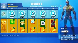 how to get free season 4 max battle pas - how to get free tiers in fortnite season 4