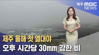 제주 올해 첫 열대야 후텁지근‥오후 시간당 30mm 비