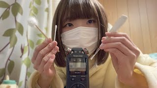 【ASMR】ゼロ距離で囁きながら耳かき【初投稿】