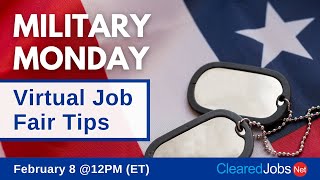 Military Monday: Virtual Job Fair Tips