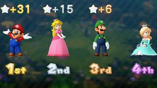 Mario Party 10 - Mario vs Luigi vs Peach vs Rosalina - Haunted Trail