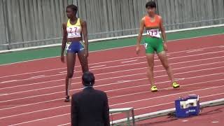 2018　JO3日目　ABC共通女子400mリレー　準決勝2組目②