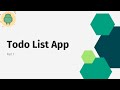 TodoList App | Android Studio | Part-1
