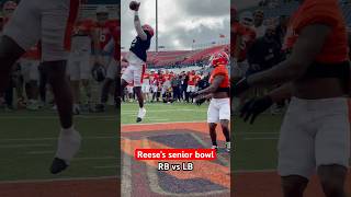 Reese’s Senior Bowl, RB vs LB how bout them Georgia Bulldogs!! #NFL #SeniorBowl