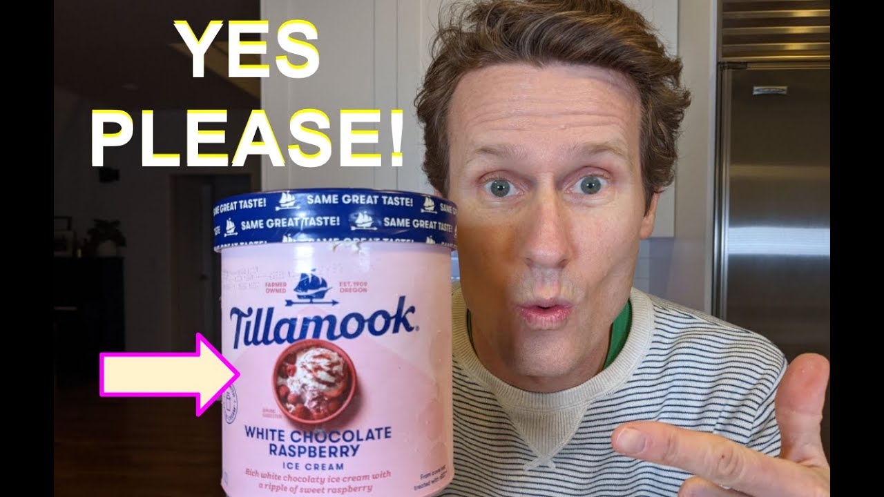 WHITE CHOCOLATE RASPBERRY ICE CREAM | Tillamook Review - YouTube