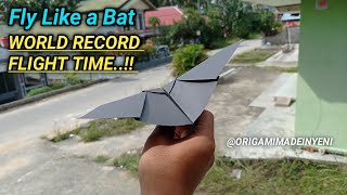 How to make a paper plane fly like a bat, world record flight time