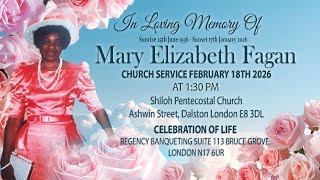 In Loving Memory Of Mary Elizabeth Fagan