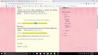 MOST usefull SQL Functions IIF function in sql choose,case statement in sql