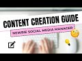 How to Create Content for Social Media as a Newbie Social Media Manager | Compiled Tutorials