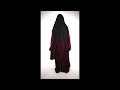 Niqabi Jilbabi French TWO PIECE JILBAB Burgundy With Cape & Skirt Burgundy - ITADASHI 2018