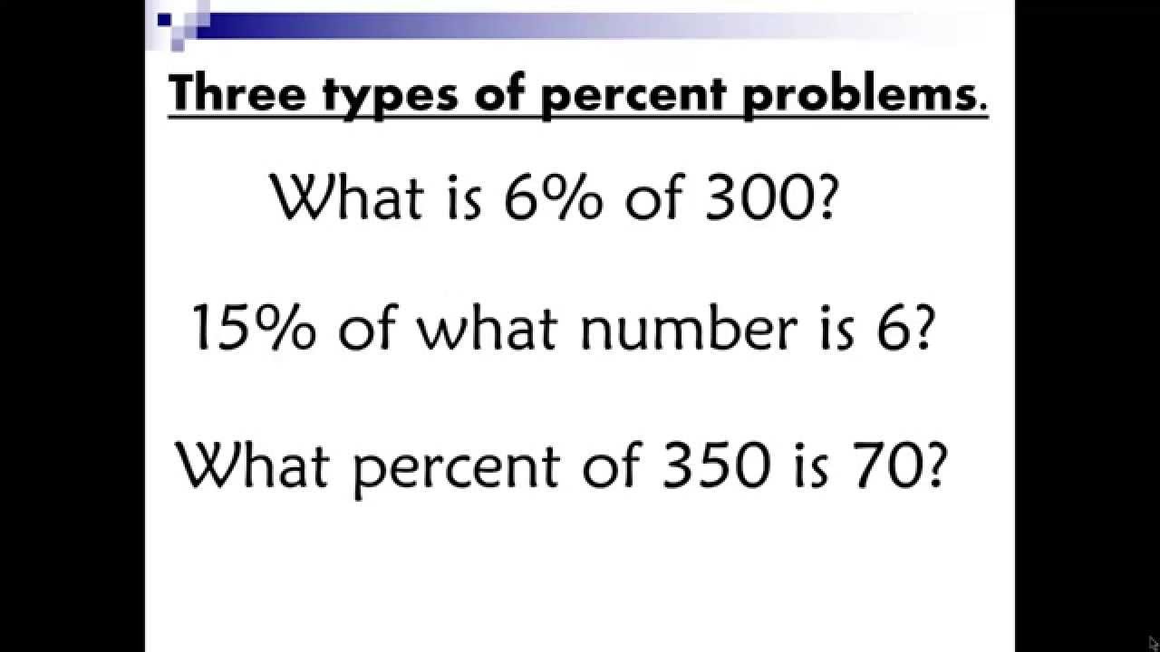 Percent Word Problems - Key Words - Algebra - YouTube