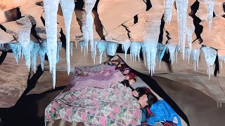 Life in the Mountains: A Day in The Life of Cave Family | Coldest Village Survival