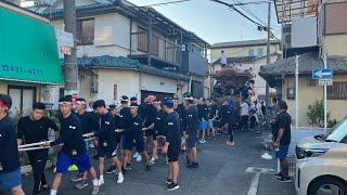 令和6年8月18日中町・大工町だんじりブレーキテストやりまわし　岸和田だんじり祭り