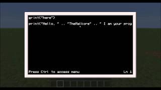 Computer Craft programing tutorial 7 -- the print command.