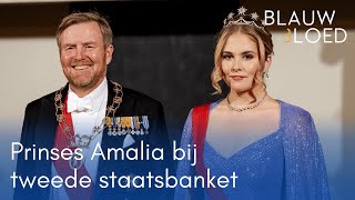 Prinses AMALIA schittert bij STAATSBANKET | Blauw Bloed