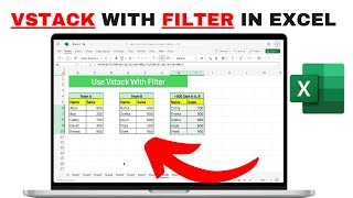 How to Use Vstack with Filter Function In Excel