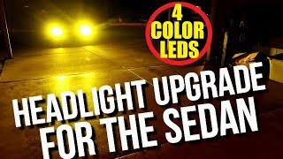 4 Color LED headlights??! Boslla Bullet LED headlight install