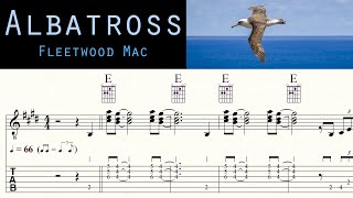 ALBATROSS | FLEETWOOD MAC | For one acoustic guitar | Tutorial | Melody & Chords | TAB & Sheet music