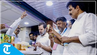 Amul vs Nandini row: Rahul Gandhi visits Nandini Milk Parlour in JP Nagar