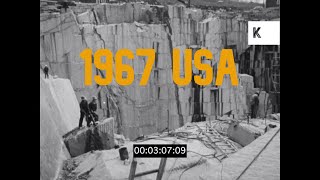 1967 USA, Vermont Granite Quarry, Digging and Drilling