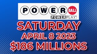 Powerball Results April 8 2023 $186 Millions - MrLotto