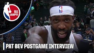 Patrick Beverley’s podcast gets a shoutout in his postgame interview | NBA on ES